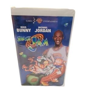 Warner Brothers Space Jam VHS Vintage 90's Tape in Clamshell Case Michael Jordan